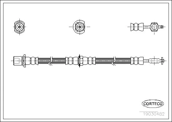 Handler.Part Brake hose CORTECO 19030482 1