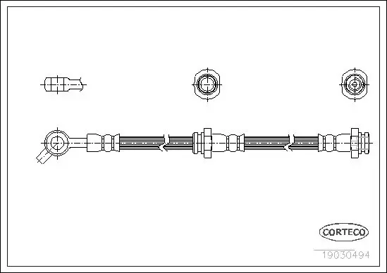 Handler.Part Brake hose CORTECO 19030494 1