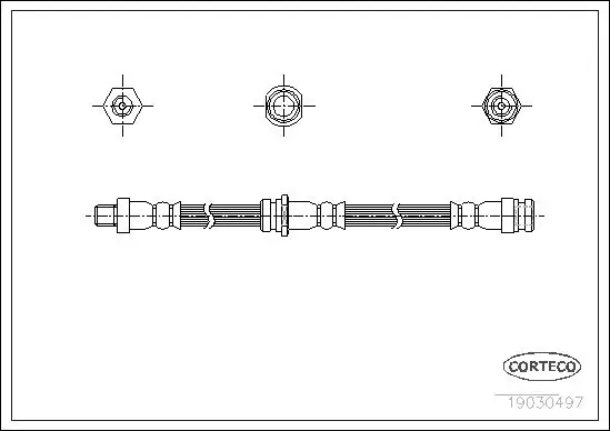 Handler.Part Brake hose CORTECO 19030497 1