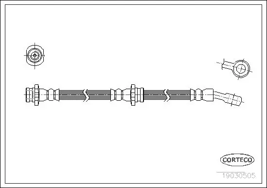 Handler.Part Brake hose CORTECO 19030505 1