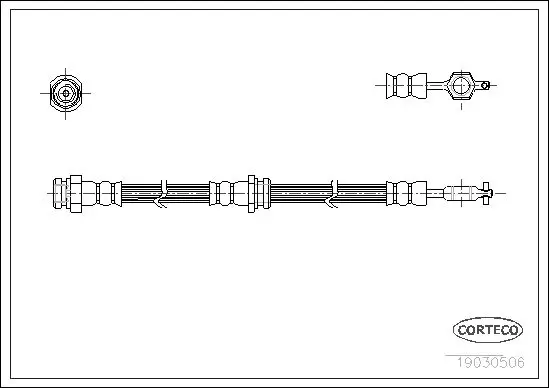 Handler.Part Brake hose CORTECO 19030506 1