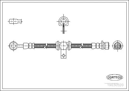 Handler.Part Brake hose CORTECO 19030520 1