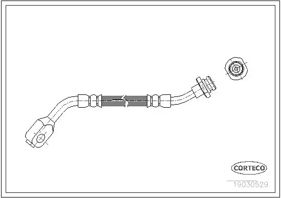 Handler.Part Brake hose CORTECO 19030529 1