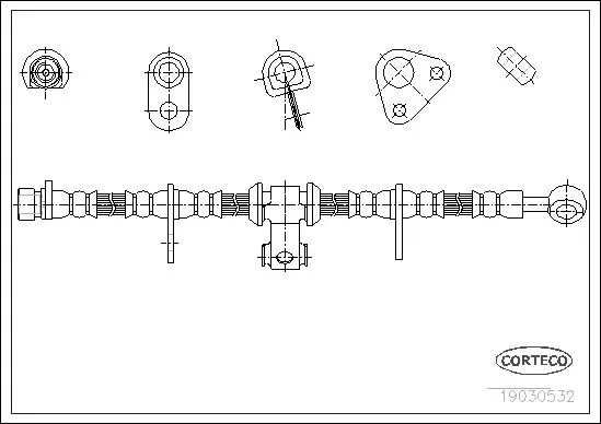 Handler.Part Brake hose CORTECO 19030532 1