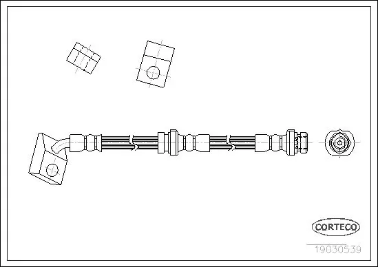 Handler.Part Brake hose CORTECO 19030538 1