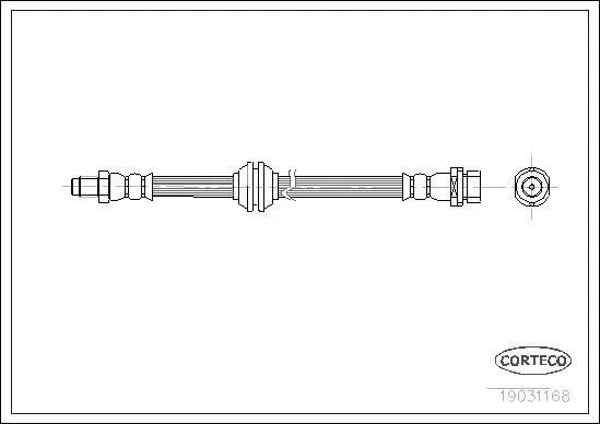 Handler.Part Brake hose CORTECO 19031168 1