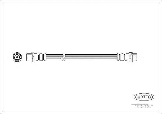 Handler.Part Brake hose CORTECO 19031221 1