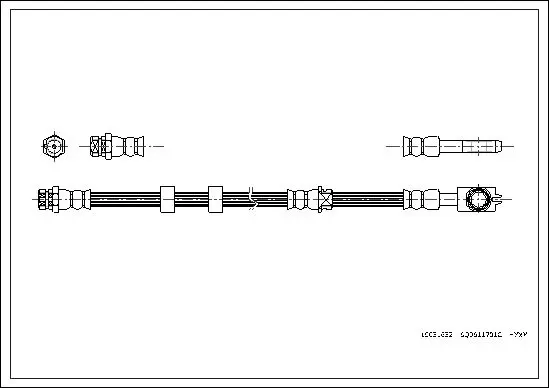 Handler.Part Brake hose CORTECO 19031632 1