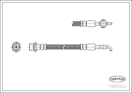 Handler.Part Brake hose CORTECO 19031970 1