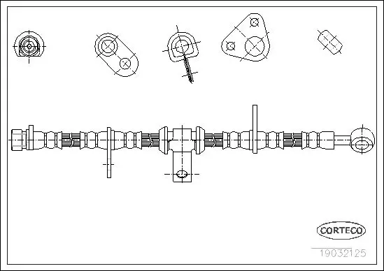 Handler.Part Brake hose CORTECO 19032125 1