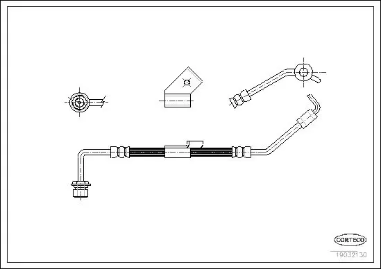 Handler.Part Brake hose CORTECO 19032130 1