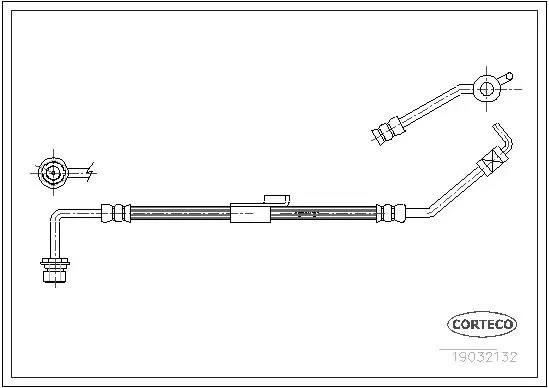 Handler.Part Brake hose CORTECO 19032132 1