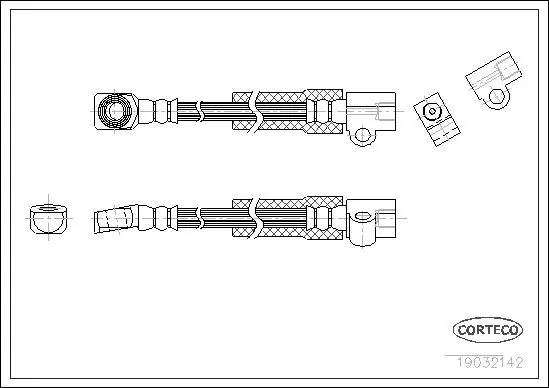 Handler.Part Brake hose CORTECO 19032142 1