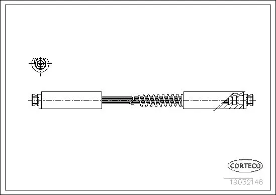 Handler.Part Brake hose CORTECO 19032146 1