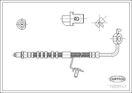 Handler.Part Brake hose CORTECO 19032157 1