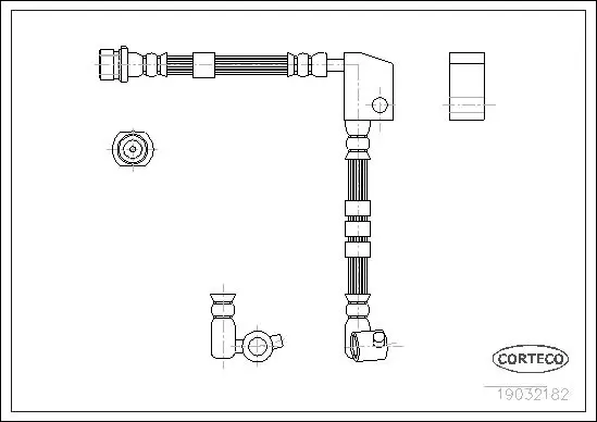 Handler.Part Brake hose CORTECO 19032182 1