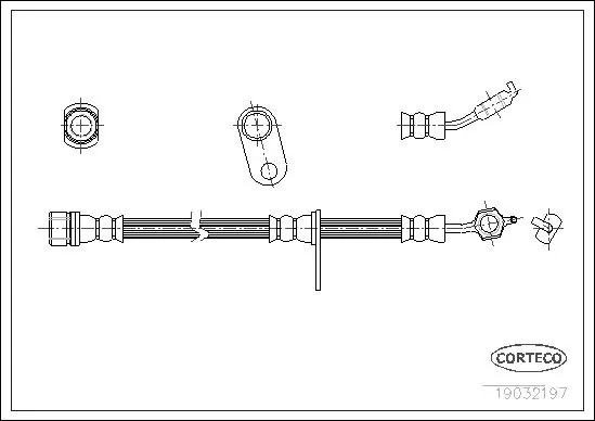 Handler.Part Brake hose CORTECO 19032197 1