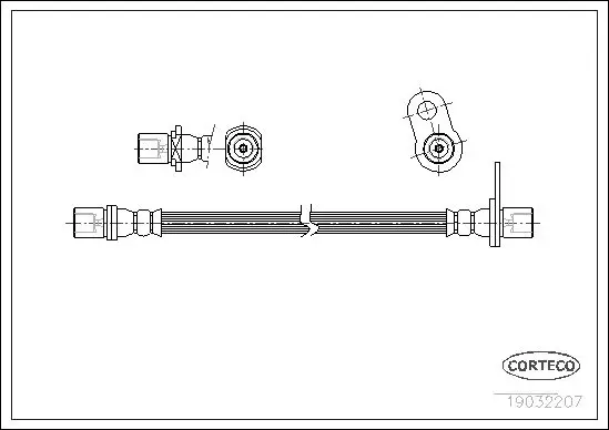 Handler.Part Brake hose CORTECO 19032207 1