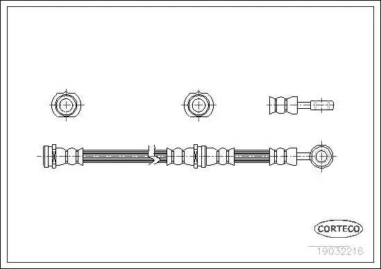 Handler.Part Brake hose CORTECO 19032216 1