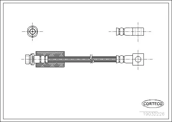 Handler.Part Brake hose CORTECO 19032226 1