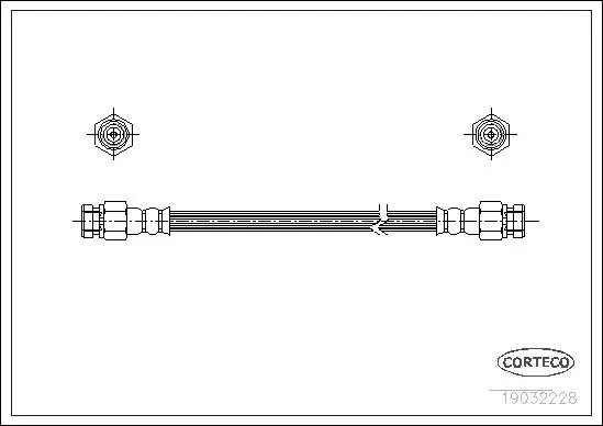 Handler.Part Brake hose CORTECO 19032228 1