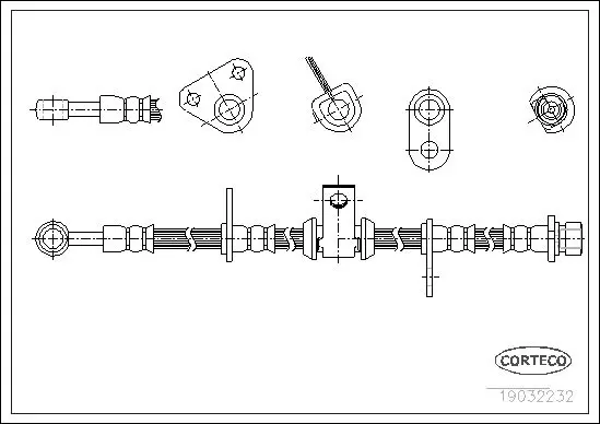 Handler.Part Brake hose CORTECO 19032232 1