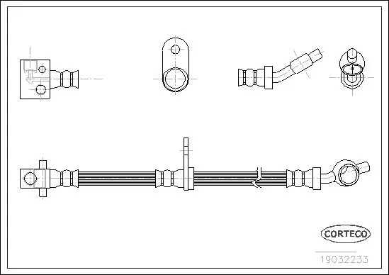 Handler.Part Brake hose CORTECO 19032233 1