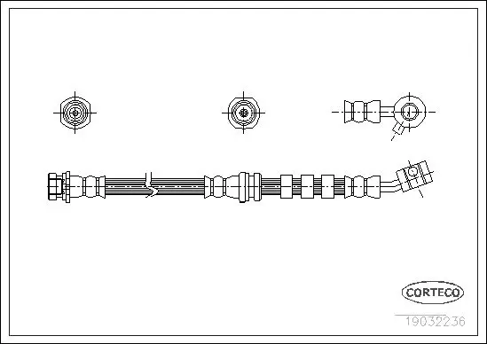 Handler.Part Brake hose CORTECO 19032236 1