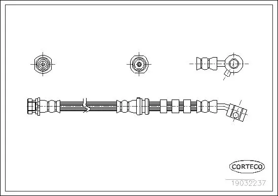 Handler.Part Brake hose CORTECO 19032237 1