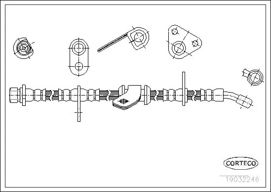 Handler.Part Brake hose CORTECO 19032246 1