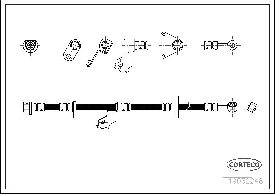 Handler.Part Brake hose CORTECO 19032248 1