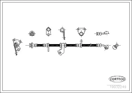 Handler.Part Brake hose CORTECO 19032249 1