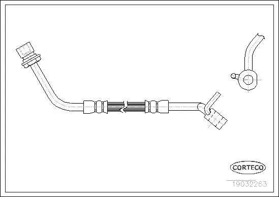 Handler.Part Brake hose CORTECO 19032263 1