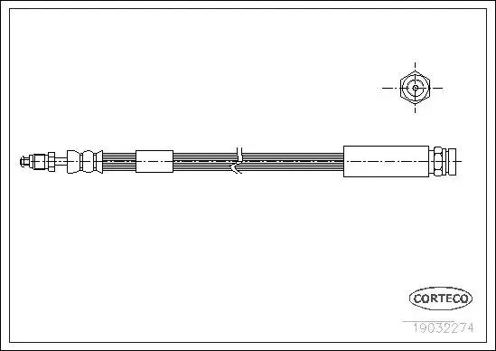 Handler.Part Brake hose CORTECO 19032274 1