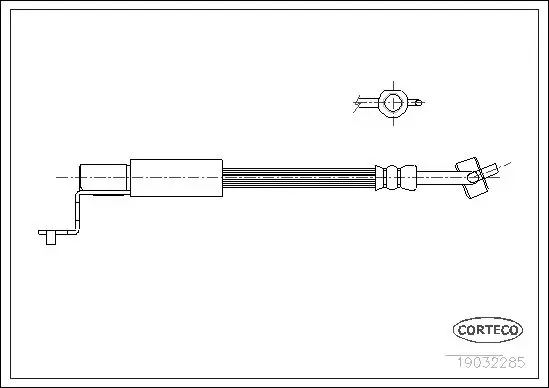 Handler.Part Brake hose CORTECO 19032285 1