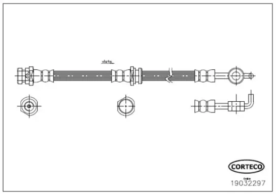 Handler.Part Brake hose CORTECO 19032297 1