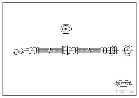 Handler.Part Brake hose CORTECO 19032303 1