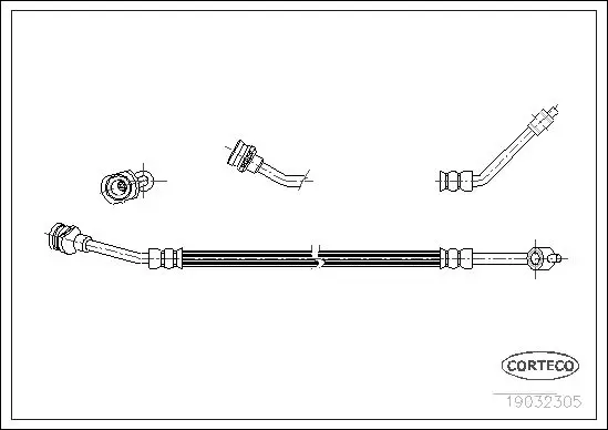 Handler.Part Brake hose CORTECO 19032305 1