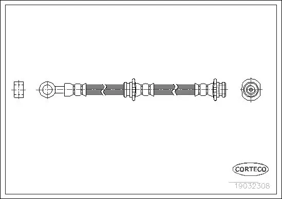 Handler.Part Brake hose CORTECO 19032308 1