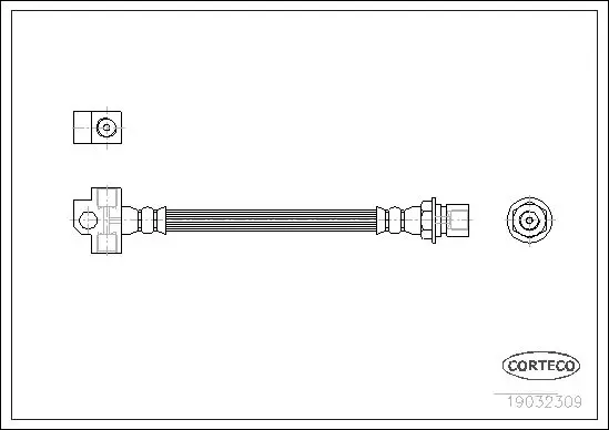 Handler.Part Brake hose CORTECO 19032309 1