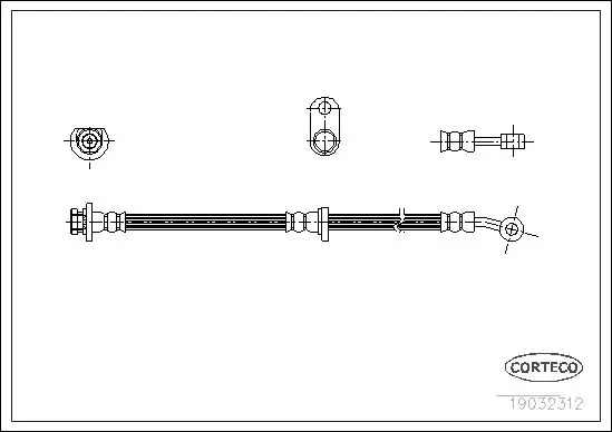 Handler.Part Brake hose CORTECO 19032312 1