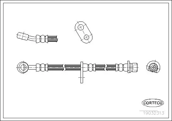 Handler.Part Brake hose CORTECO 19032313 1