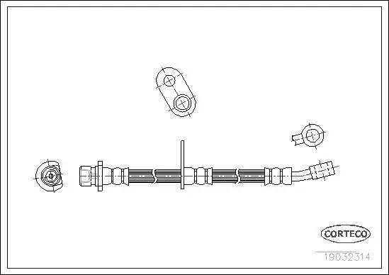 Handler.Part Brake hose CORTECO 19032314 1