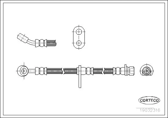 Handler.Part Brake hose CORTECO 19032316 1