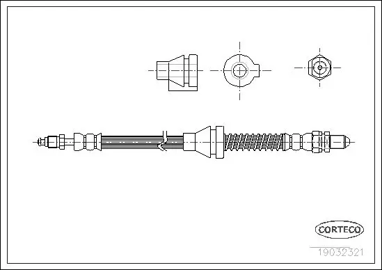 Handler.Part Brake hose CORTECO 19032321 1