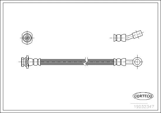 Handler.Part Brake hose CORTECO 19032347 1