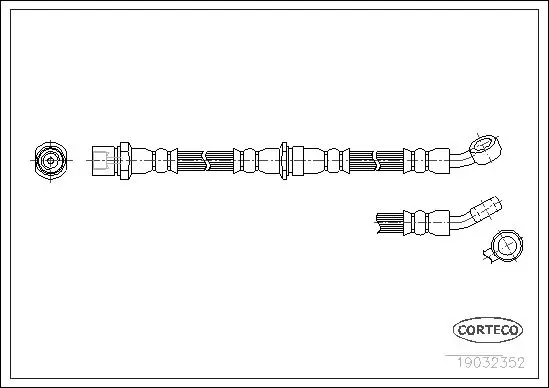 Handler.Part Brake hose CORTECO 19032352 1