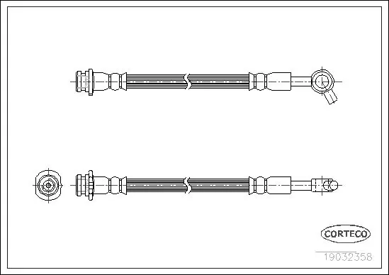 Handler.Part Brake hose CORTECO 19032358 1