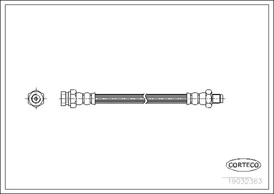 Handler.Part Brake hose CORTECO 19032363 1