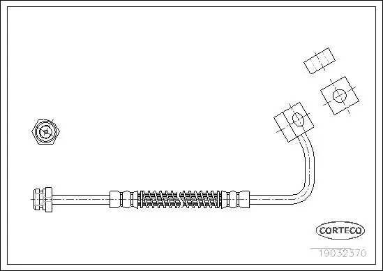 Handler.Part Brake hose CORTECO 19032370 1